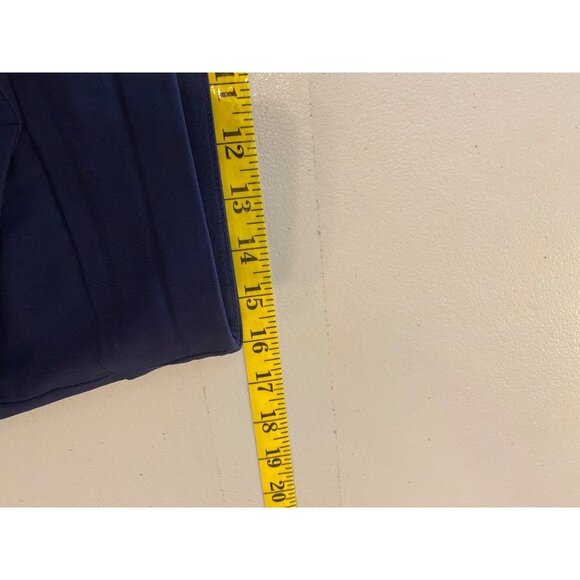 2 Pairs of Chicos Cropped Pants Size 1 Blue Patterned Navy Stretch Cotton Blend - Picture 15 of 16